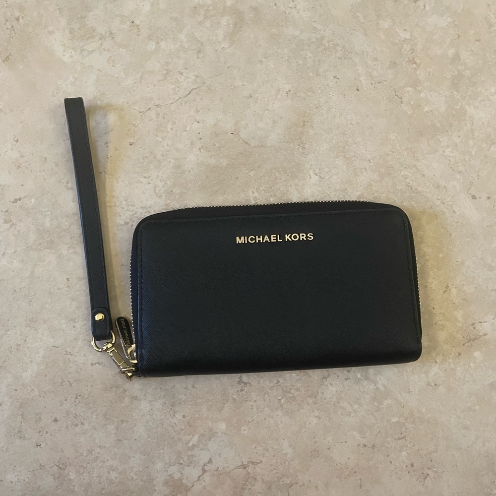 Michael Kors Black Wristlet Wallet